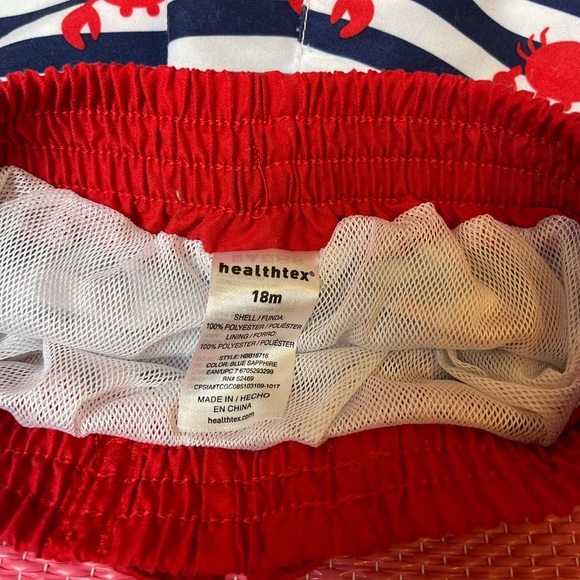 Healthtex Crabs & Stripes Swim Trunks 18m - Picture 3 of 3